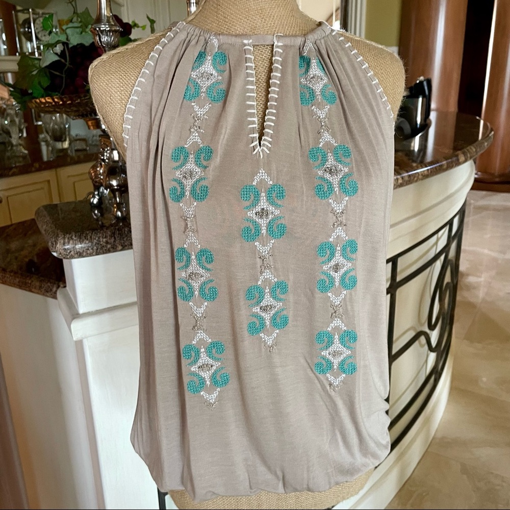 INC Keyhole Sleeveless Top
